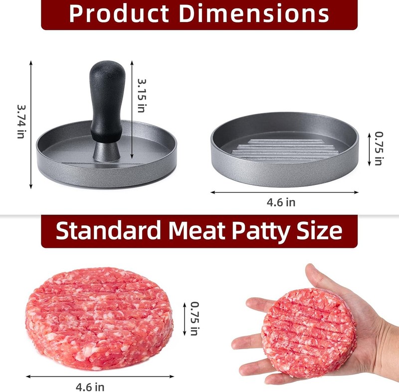 Burger Press 100 Patty Papers Set,4.6 Inch Round Smasher,Non-Stick Hamburger gallery