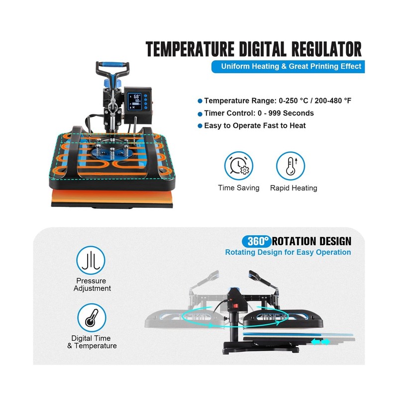 Pro Heat Press 15x15 Inch, 8 in 1 Heat Press Machine with 30 OZ Tumbler Press... gallery