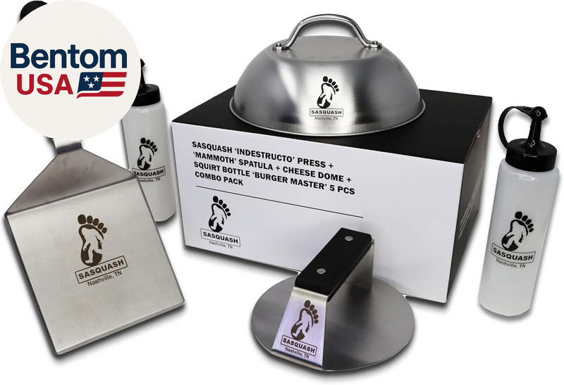 Sasquash Smash Burger Press, Heavy Duty Welded Meat Press Round, 6 Inch Stainles gallery