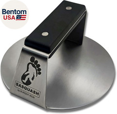 Sasquash Smash Burger Press, Heavy Duty Welded Meat Press Round, 6 Inch Stainles