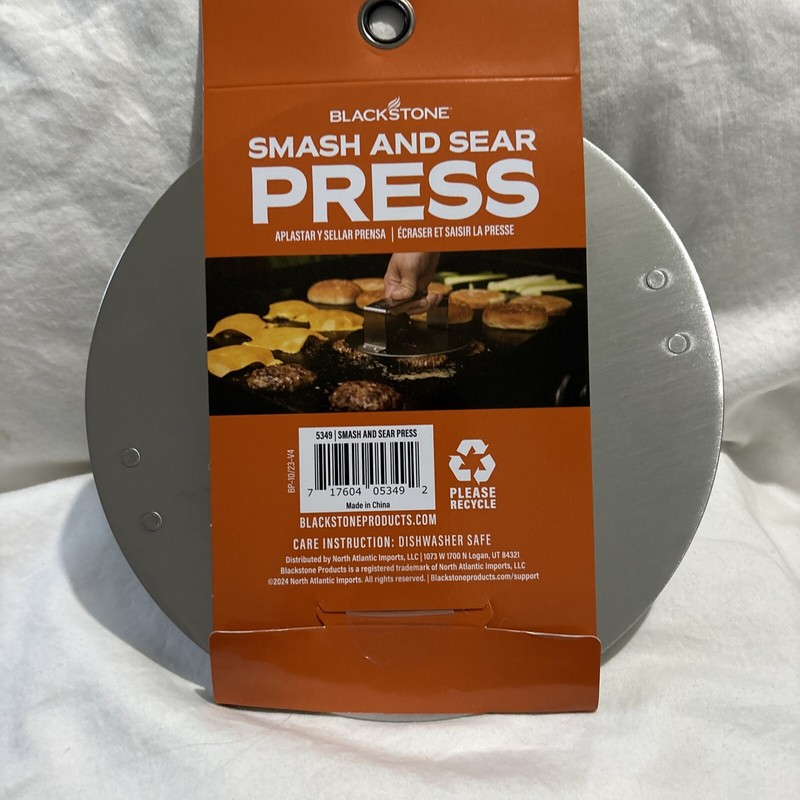 Blackstone 5349 Smash and Sear Press Burger Tool Stainless Steel Grill Gift New gallery