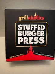 Grillaholics Stuffed Burger Press & Hamburger Maker – Non Stick Hamburger – NEW