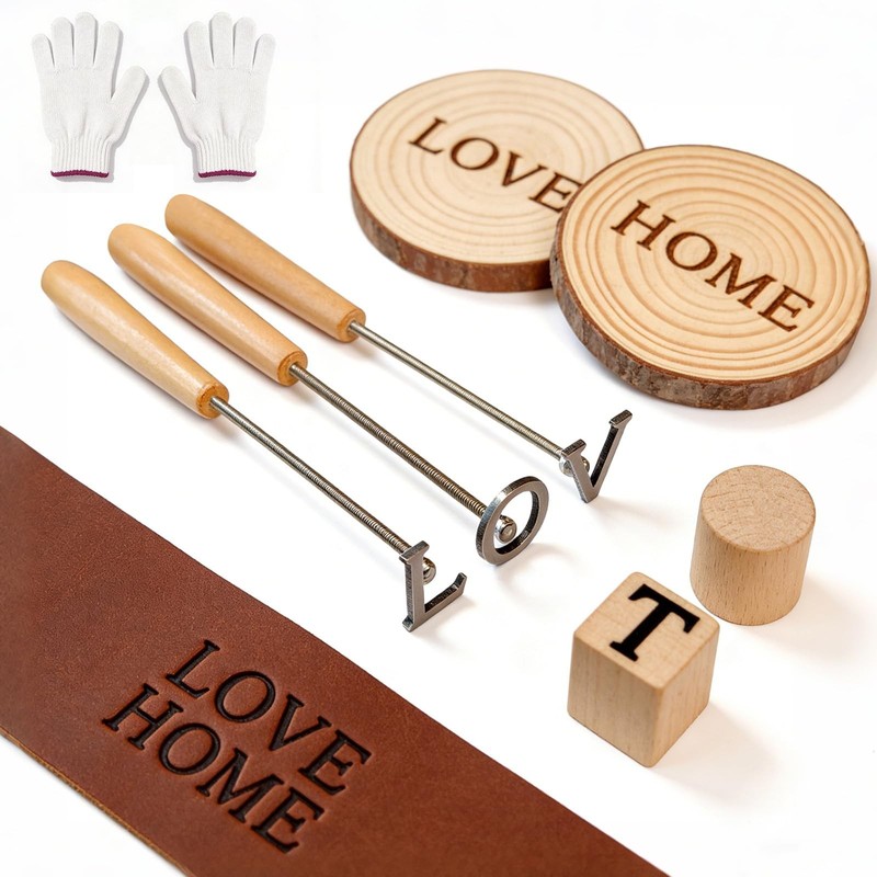 Vercxlyra 1/2" Branding Irons, 26-Piece Alphabet Custom Mini Branding Iron Se... gallery