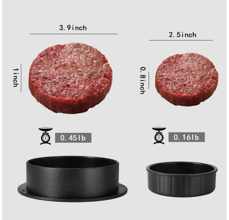 Stuffed Burger Press Kit Hamburger Patty Non Stick Molds Maker Tool Sliders BBQ gallery