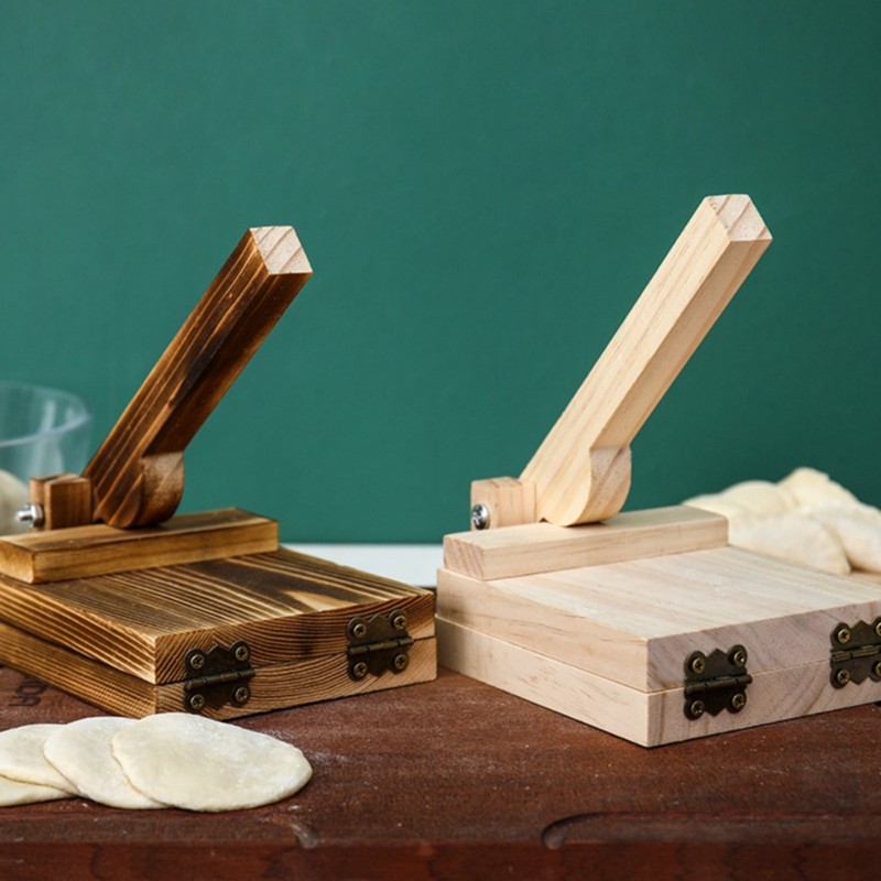 Hardwood Wood Dumpling Skin Press Non-Stick Surface Manual Pastry Presser gallery
