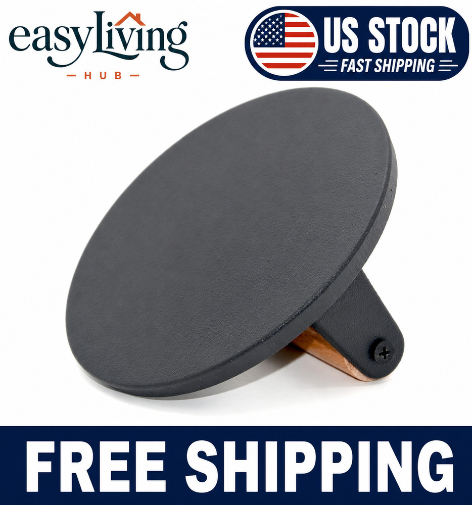 Cast Iron Smash Burger Press Heavy Duty Grill Meat Press Wooden Handle