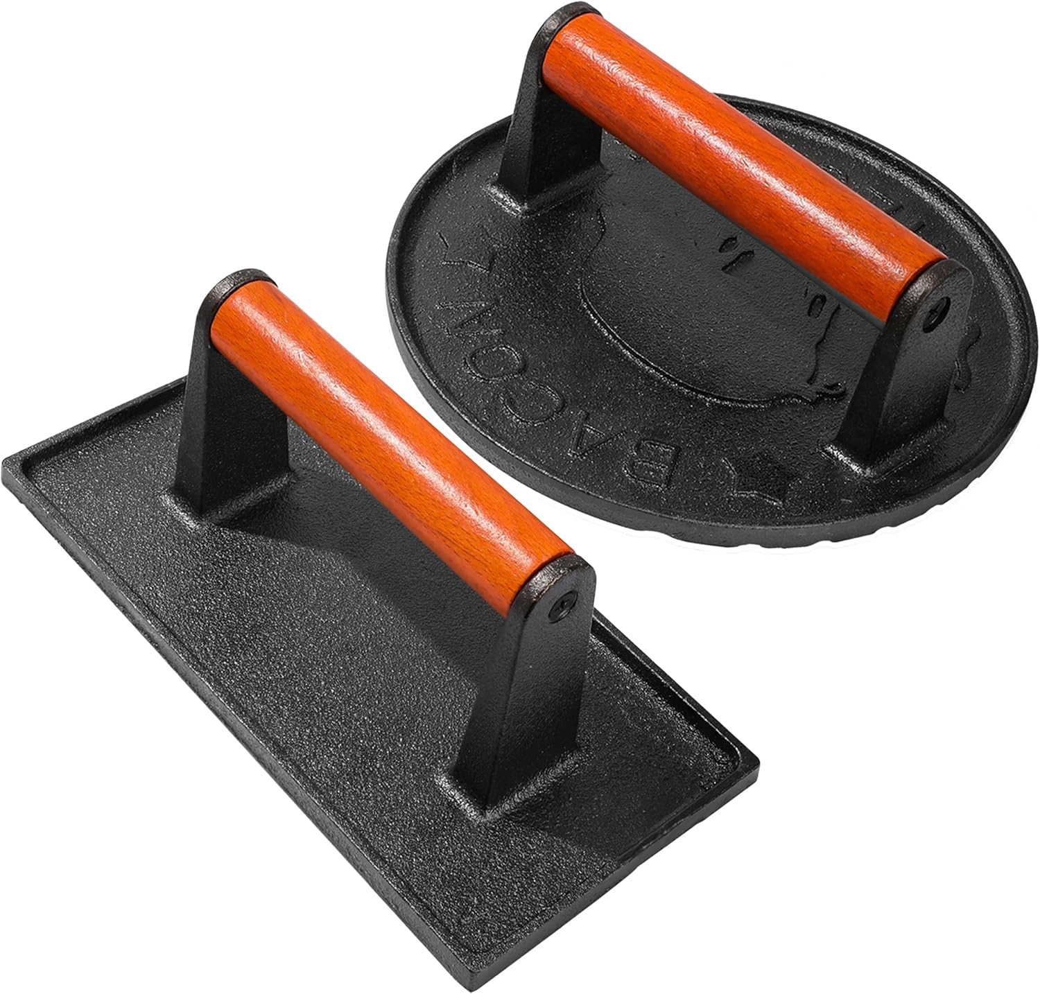 Cast Iron Bacon Press for Griddle - Heavy Duty Smash Burger Press, Grill Pres... gallery