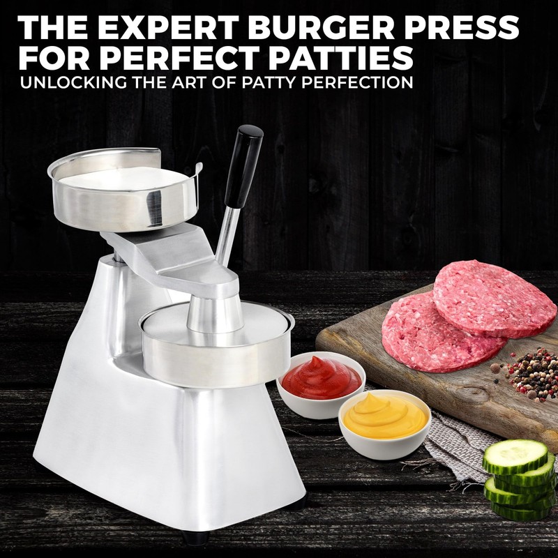 Commercial Hamburger Patty Maker 105mm/4 inch Stainless Steel Burger Press - ... gallery