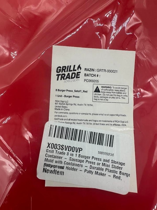 NEW Red Grill Burger Press 8 in 1 gallery