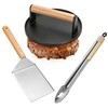 3-Piece Smash Burger Press Kit, 2 lb 7" Cast Iron Press, Extra Wide Spatula &... gallery
