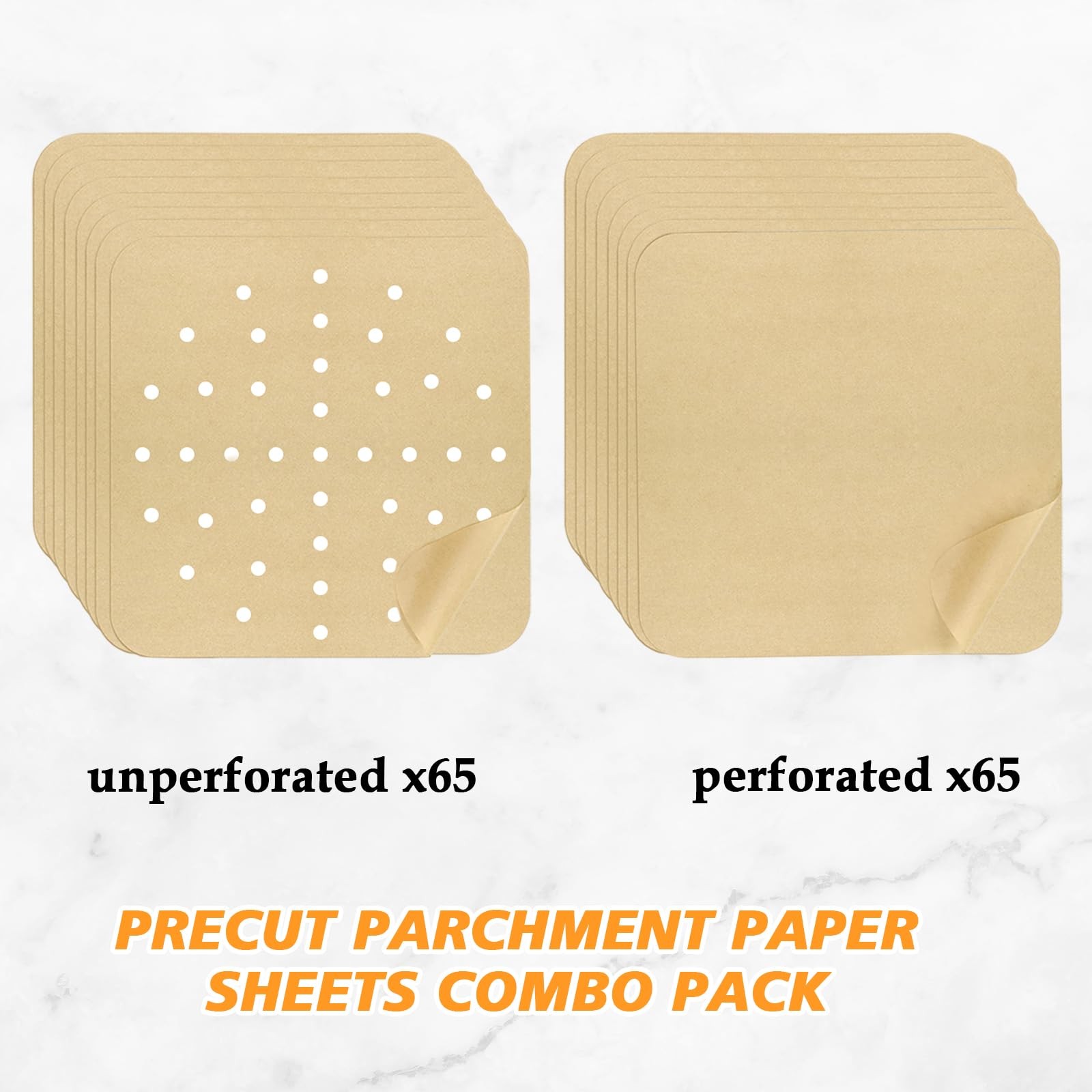 Golden Associate 12 x 12 inch Parchment Paper Liners Air 12''x12'' 130 Pcs gallery