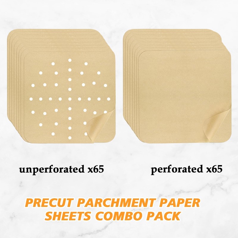 Golden Associate 12 x 12 inch Parchment Paper Liners Air 12''x12'' 130 Pcs gallery