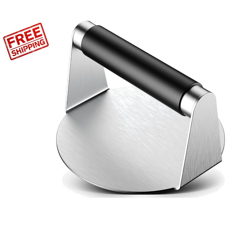 Versatile Non-Stick Hamburger Press - 5.5 Inch Patty Smasher for Burgers & More