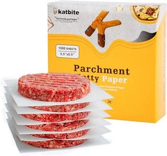 Katbite Hamburger Patty Paper 1000Pcs, 1000 Count (Pack of 1), White