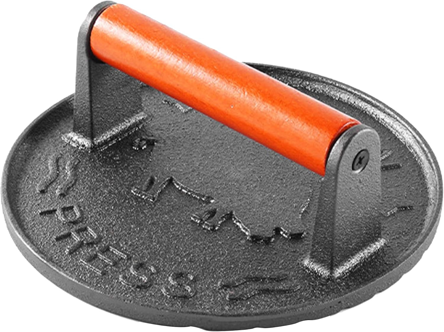 Bacon Press 2.5 Lb Heavy Weight Cast Iron Burger Smasher Tool for Griddle,Grill, gallery