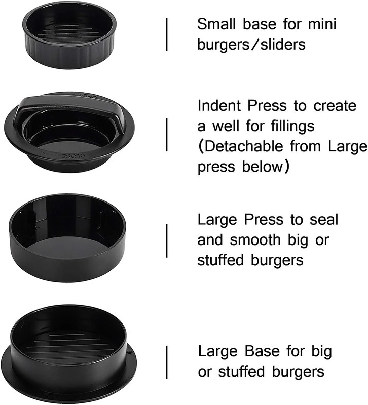 Hamburger Press Patty Maker Burger Press 3 in 1 Non-Stick Mold Kitchen Gadgets gallery