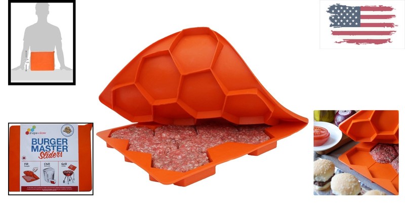 Innovative 10-Patty BPA-Free Burger Press & Freezer Container for Grilling Bliss gallery