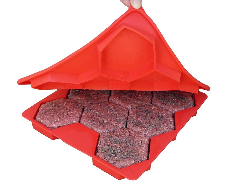 8-in-1 Burger Press & Freezer Container - Makes 8 Quarter-Pound Burgers, Easy Cl gallery