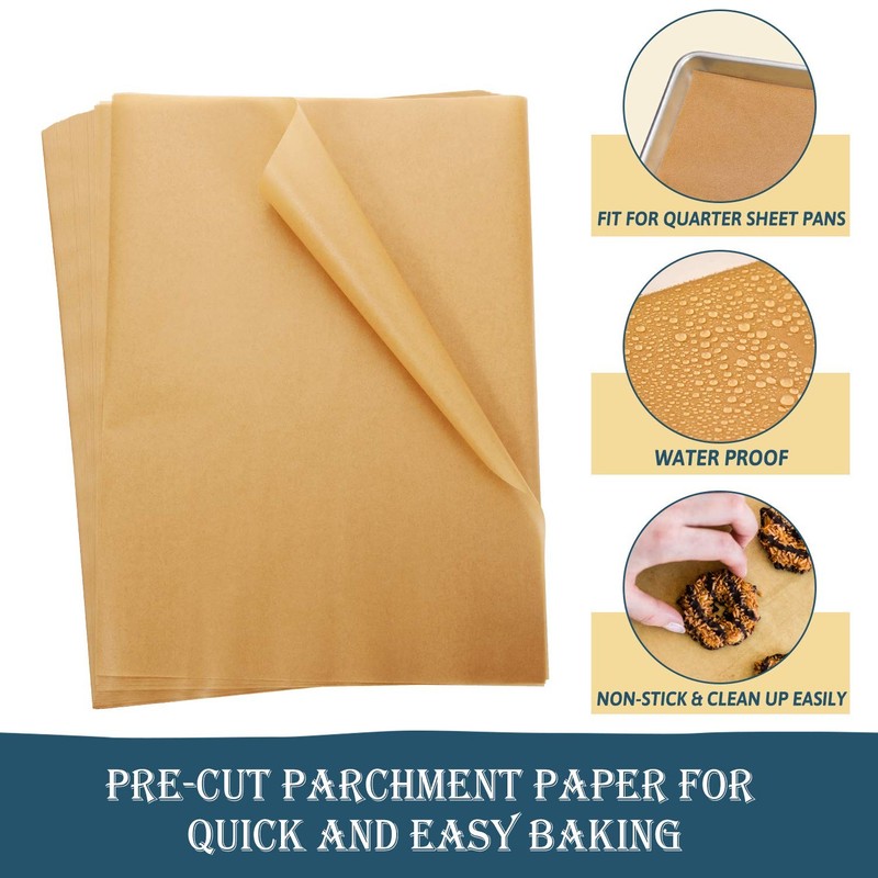 Hiware 200 PCS Parchment Paper Baking Sheets 9x13 IN, 9 X 13, Unbleached gallery