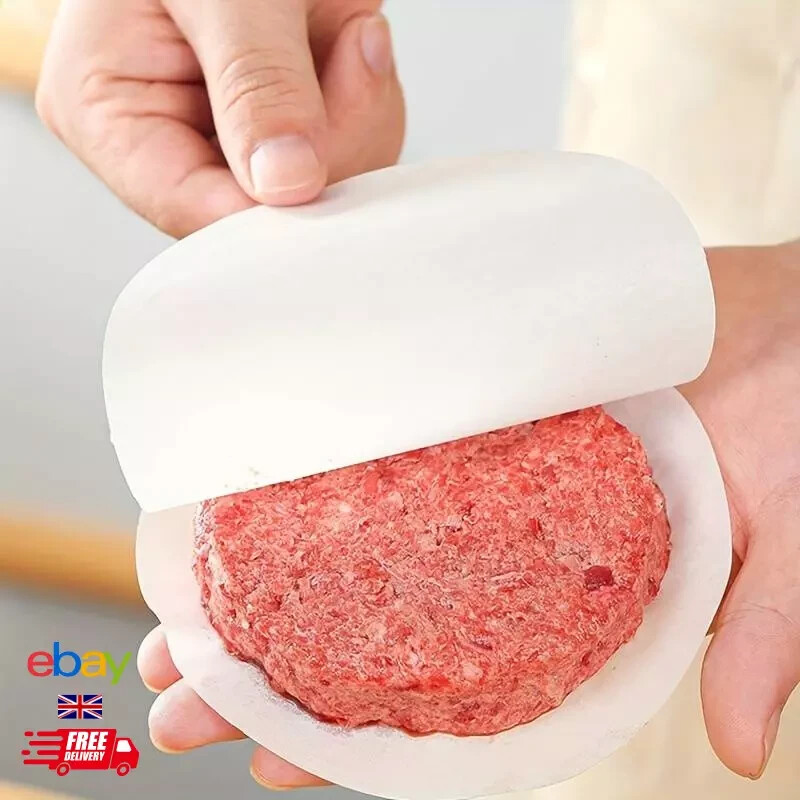 100pcs Non-Stick Hamburger Paper Sheets Burger Press Oil Paper Baking Cookies gallery