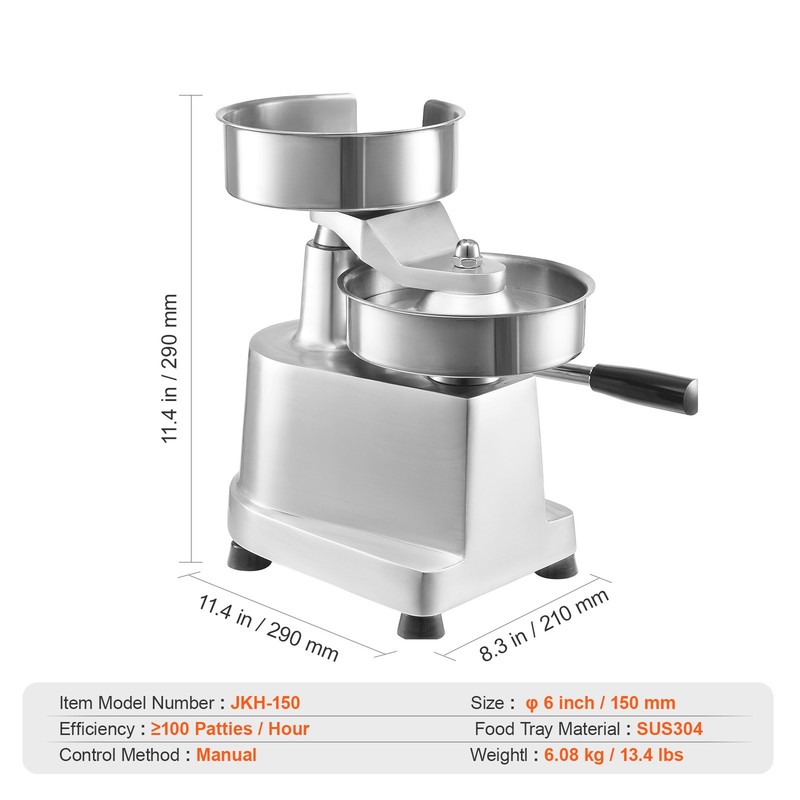 Uimoso 6" Commercial Burger Patty Maker Hamburger Meat Press Forming Machine gallery