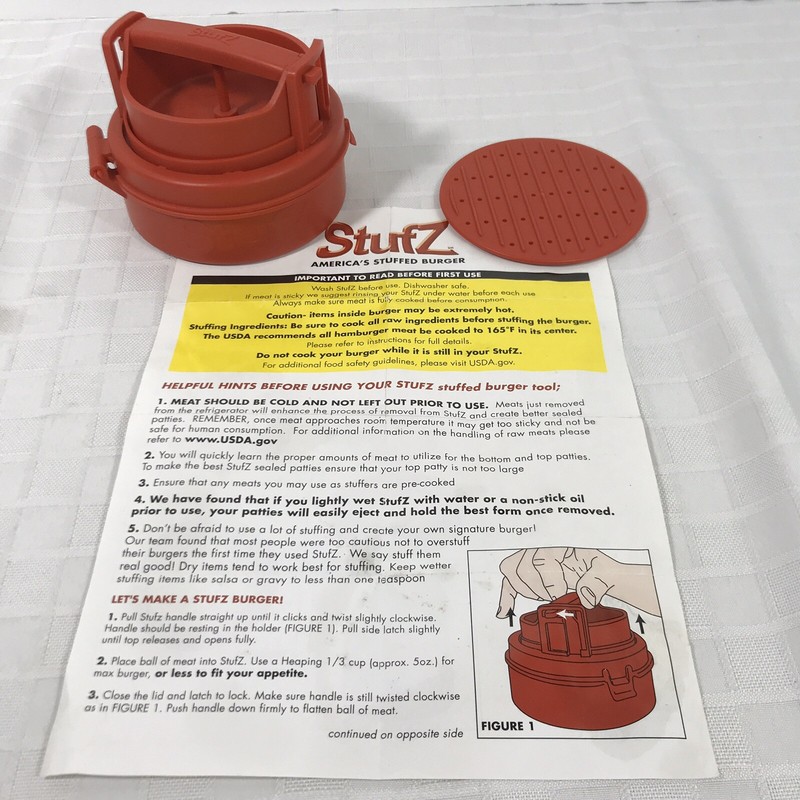 Stufz Stuffed Burger Press Hamburger Patty Maker Juicy BBQ Grill As Seen On TV gallery