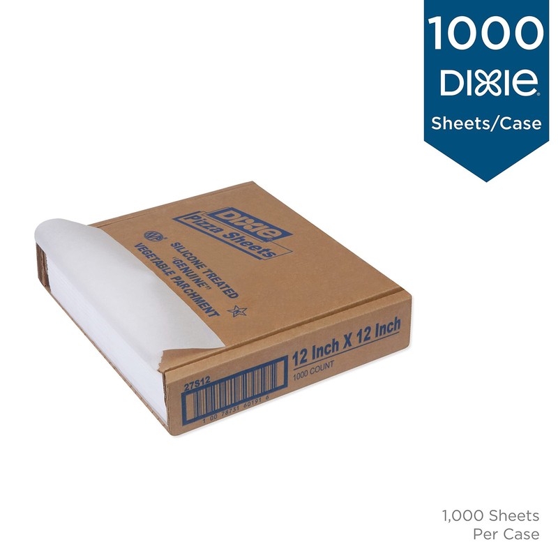 Dixie Parchment Silicon-Coated Pizza Sheet by GP PRO 12" W x L, White gallery