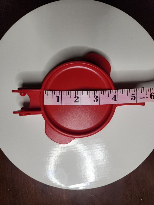 4 Inch Meat Patty Maker and Stuffer - Red Hinged Hamburger Press Mold gallery