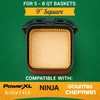 Air Fryer Liners Disposable – 125 pk 8" Unbleached Non-Stick Square 8", Tan gallery