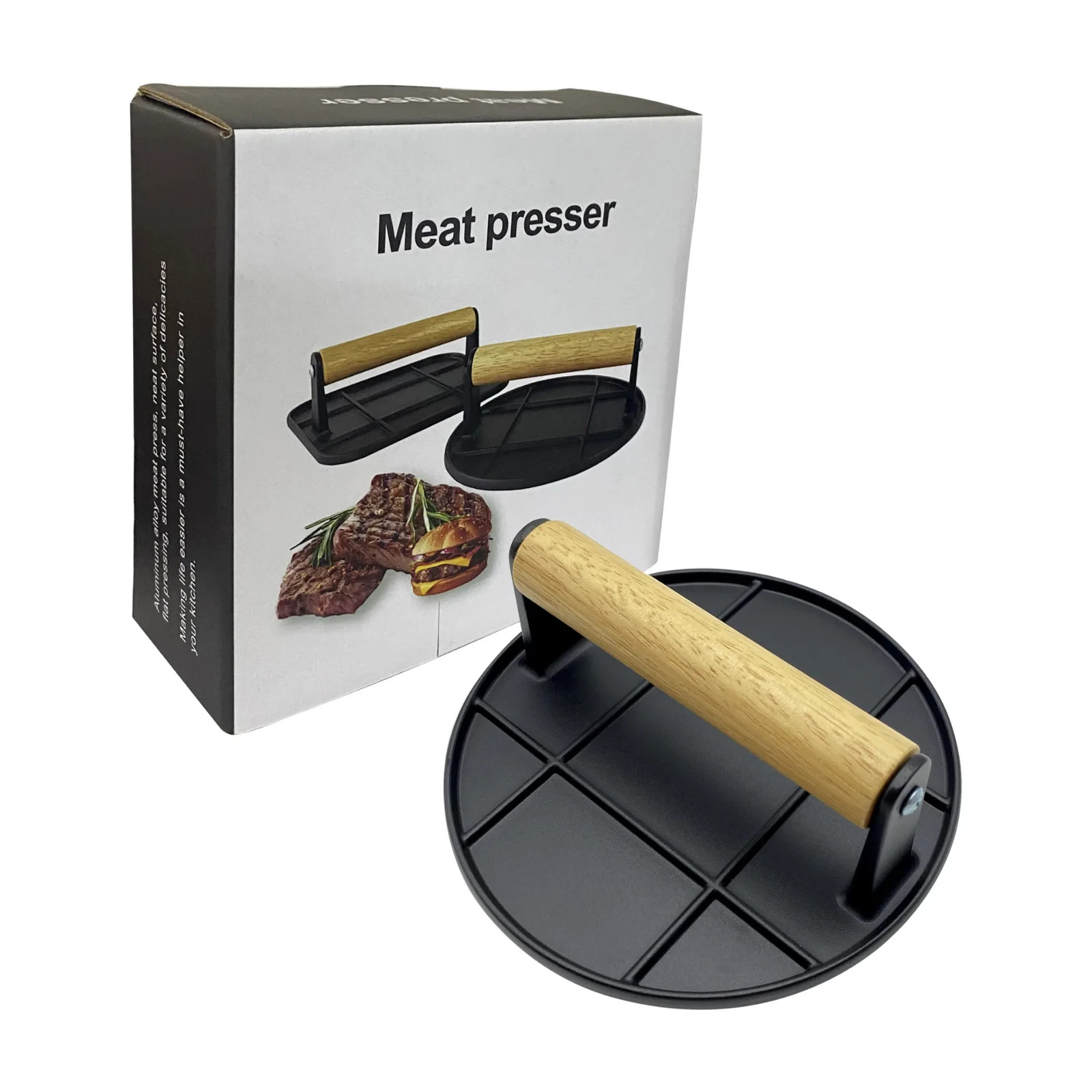 Aluminum Alloy Burger Press Nonstick Round Square BBQ Tool gallery