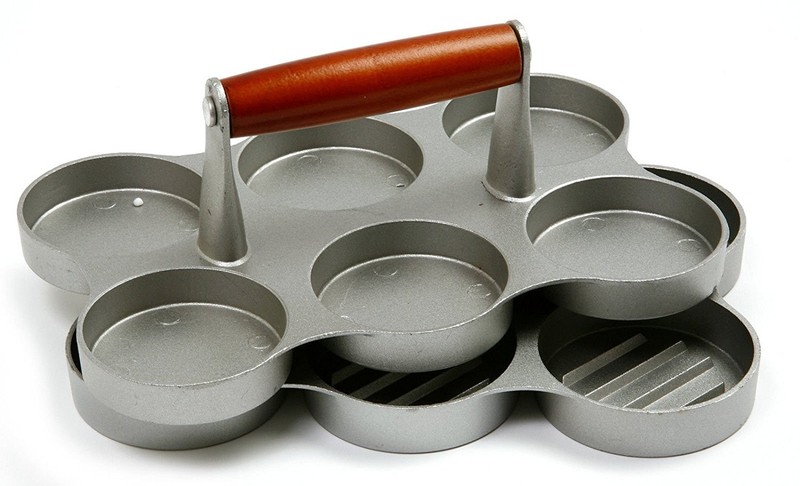 Norpro 6 Cavity Cast Aluminum 2 oz Mini Burger Press gallery