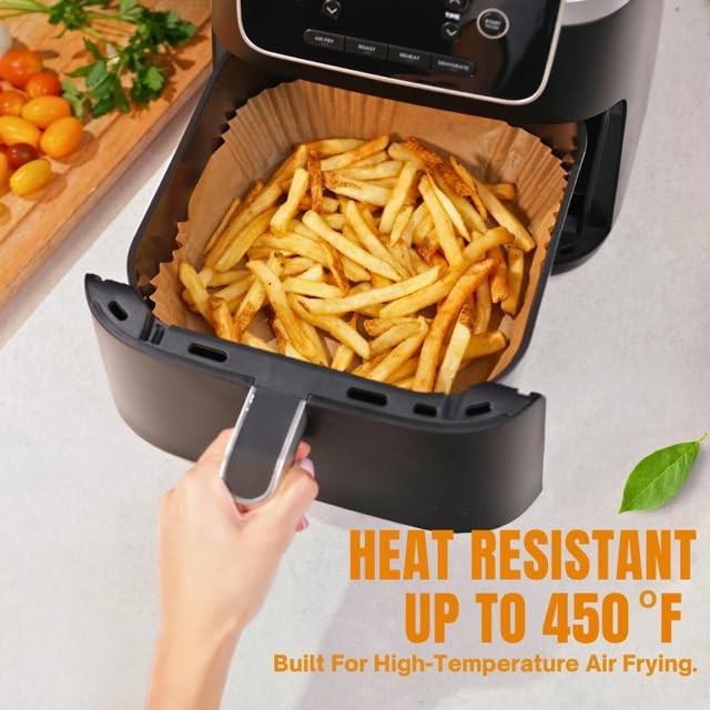 Air Fryer Liners Disposable, 8 Inch Square Parchment 8 Square, Natural gallery