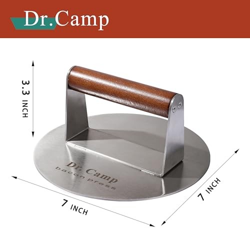 7 INCH Stainless Steel Smash,Burger Press,Burger Smasher,Hamburger... gallery