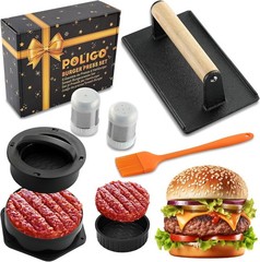 Patty Storage Containers, 7.68″X4.1″ Cast Iron Smash Bacon Press –