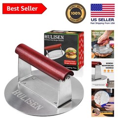 6.2″ Stainless Steel Burger Smasher with Extra Wide Heat-Resistant Handle