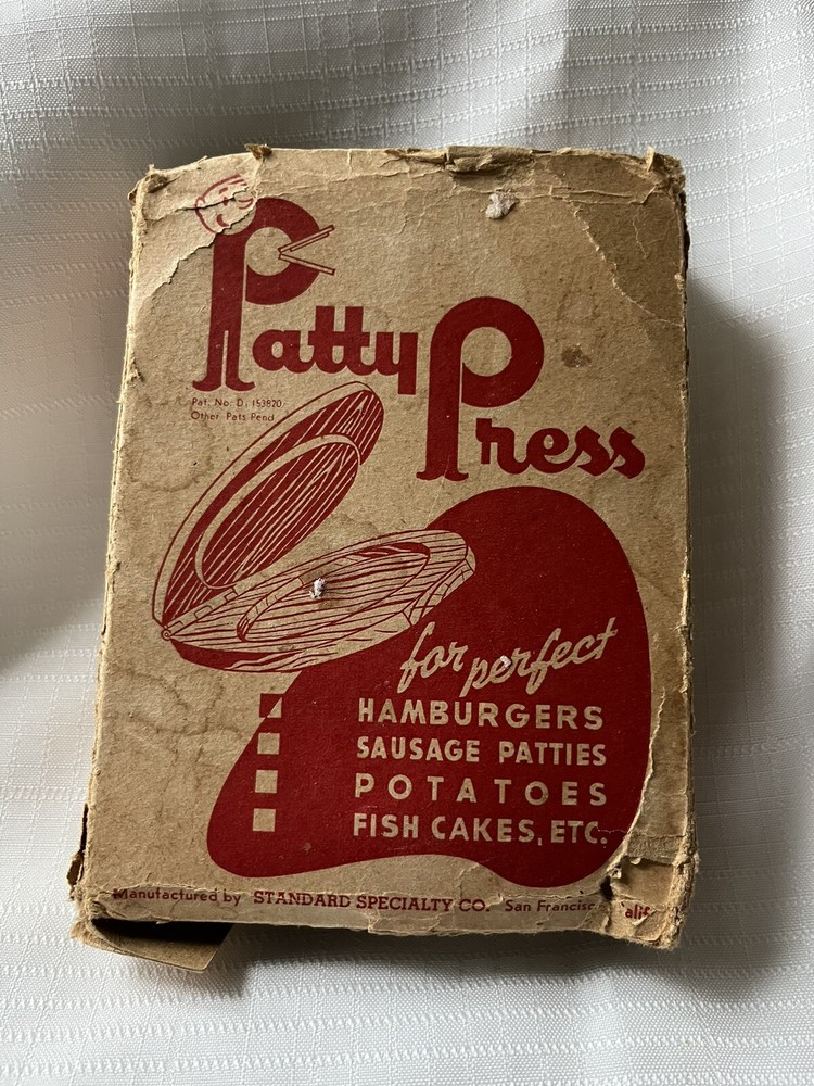 Vintage Meat/Fish “Patty Press” Standard Specialty Made in San Francisco