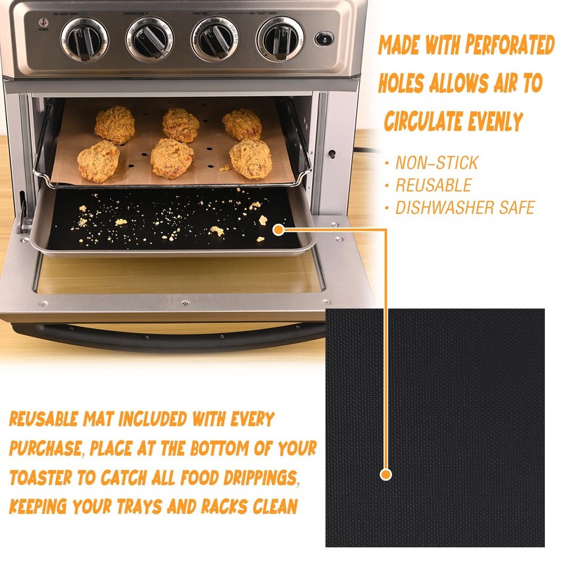 WMKGG 120 PCS Air Fryer Liners Disposable for Emeril 10x11, Unbleached gallery