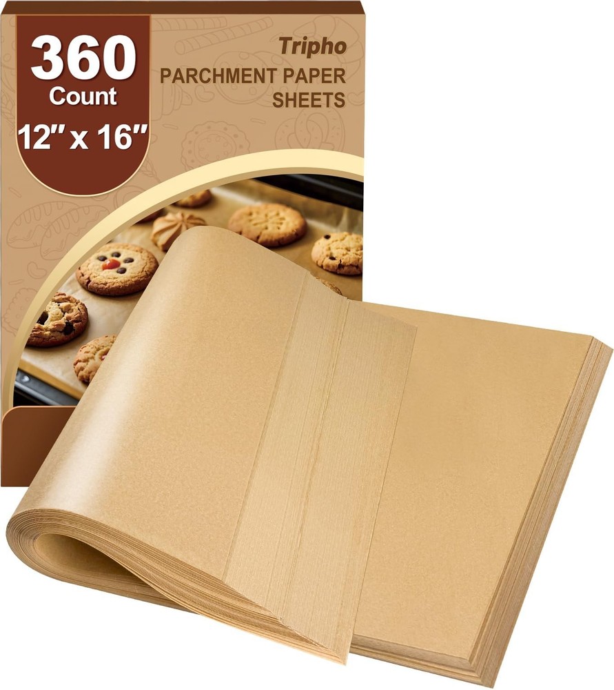 360 Count 12"x 16" Heavy Duty Parchment Paper Sheets for Baking, 12" x 16", 1