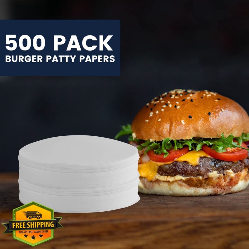 Yenmoz 4.5in Burger Patty Paper Rounds 500pc gallery