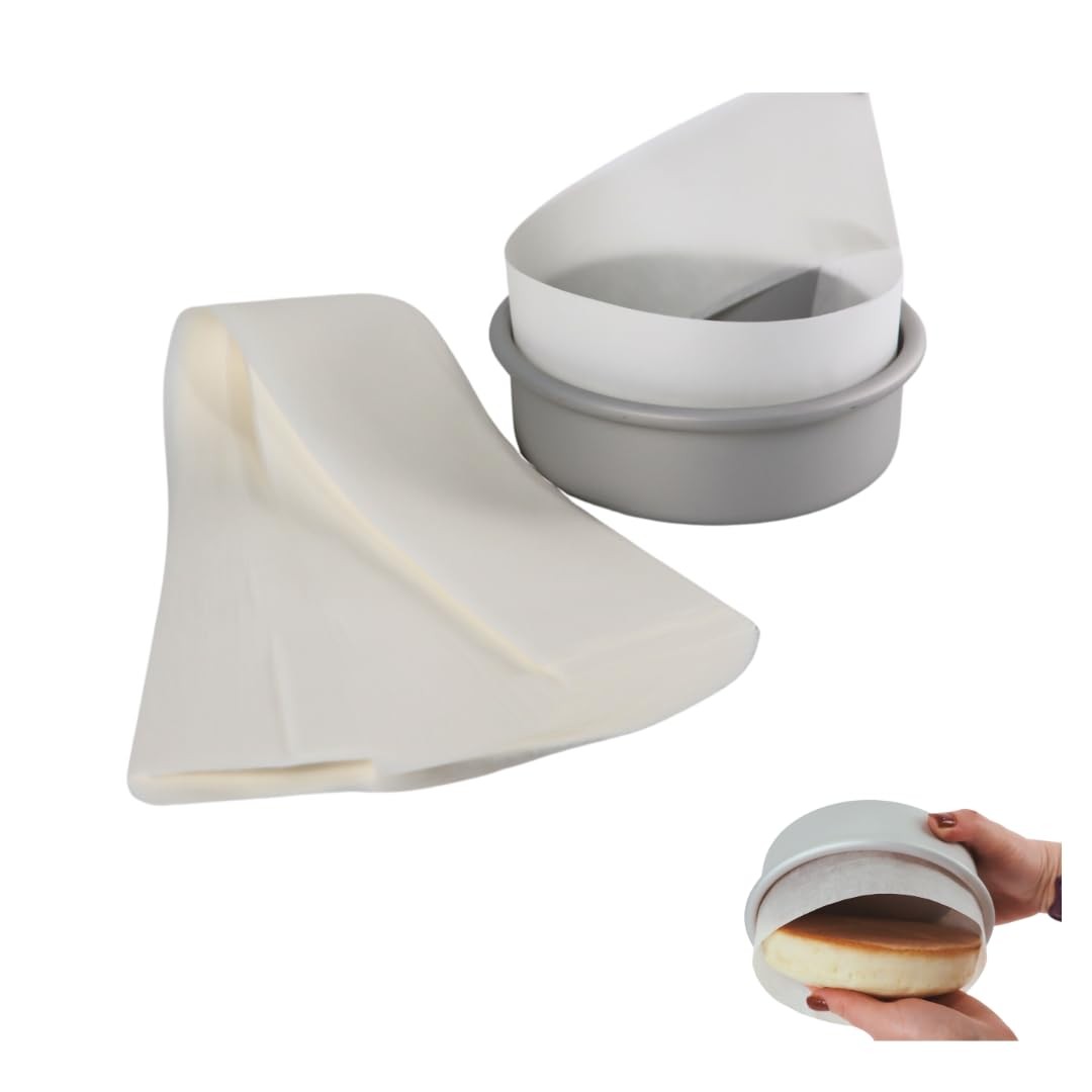 3 X 22 Inches Cake Pan Liner Strips Parchment Paper Baking 3" x 22", White gallery