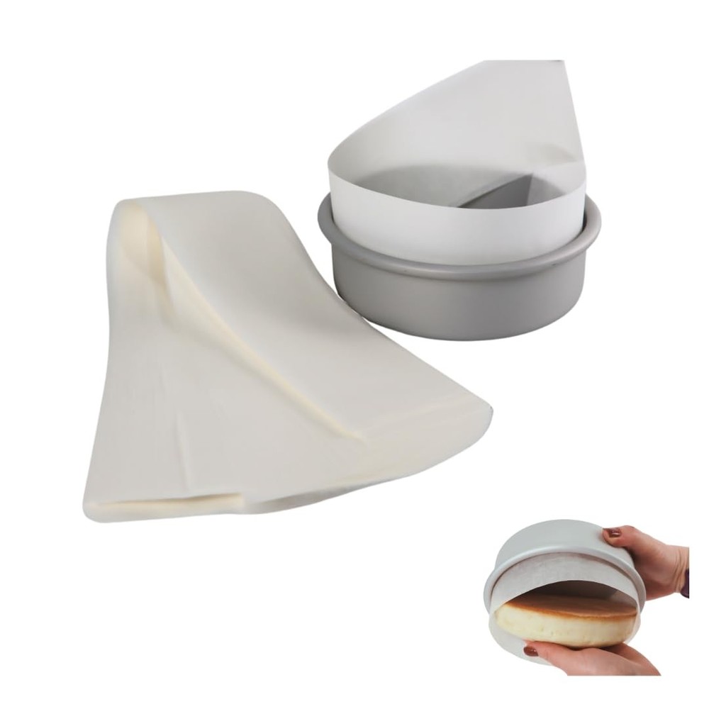 3 X 22 Inches Cake Pan Liner Strips Parchment Paper Baking 3" x 22", White