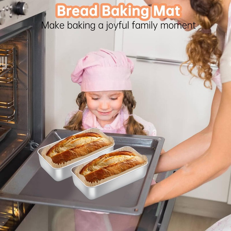 100 Pcs Loaf Pan Liners for Baking Bread 9x5 Inch, 9 × 5 inches, Brown gallery