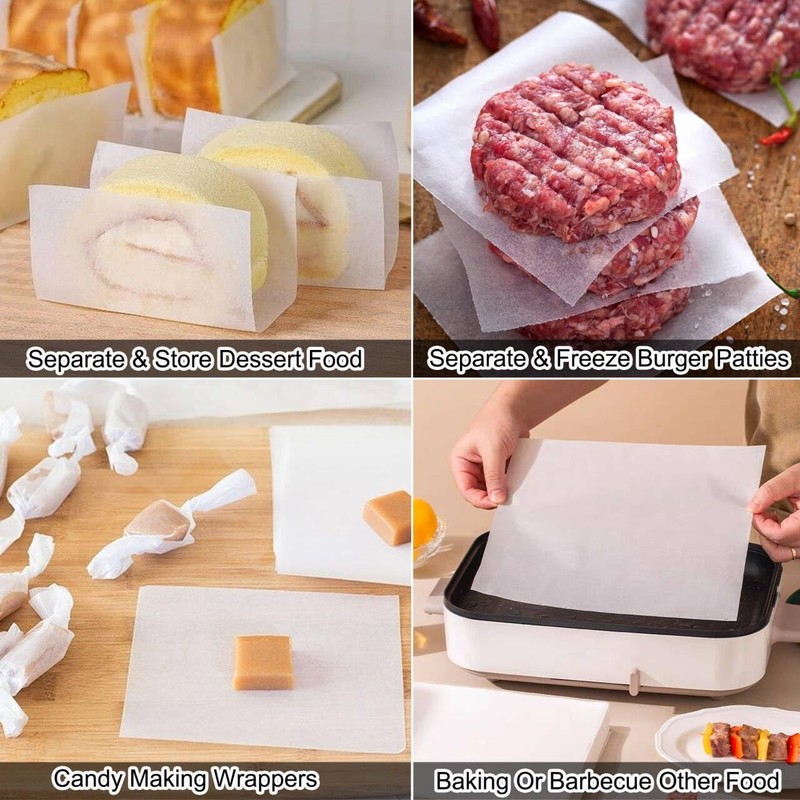 300Pcs Burger Patty Paper, AIMEIKI 7x7 Inch Parchment Paper 7 x 7 Inch, White gallery