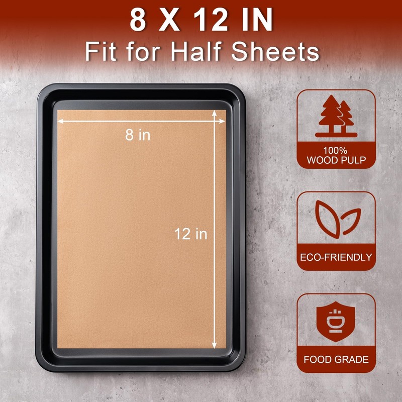 200Pcs Parchment Paper sheets,8 x12 Inches Non-Stick Precut 8x12-200PCS gallery