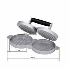 Press Burger Double Hamburger Patty Maker Mold Grill Bbq Meat Non-stick New Patt