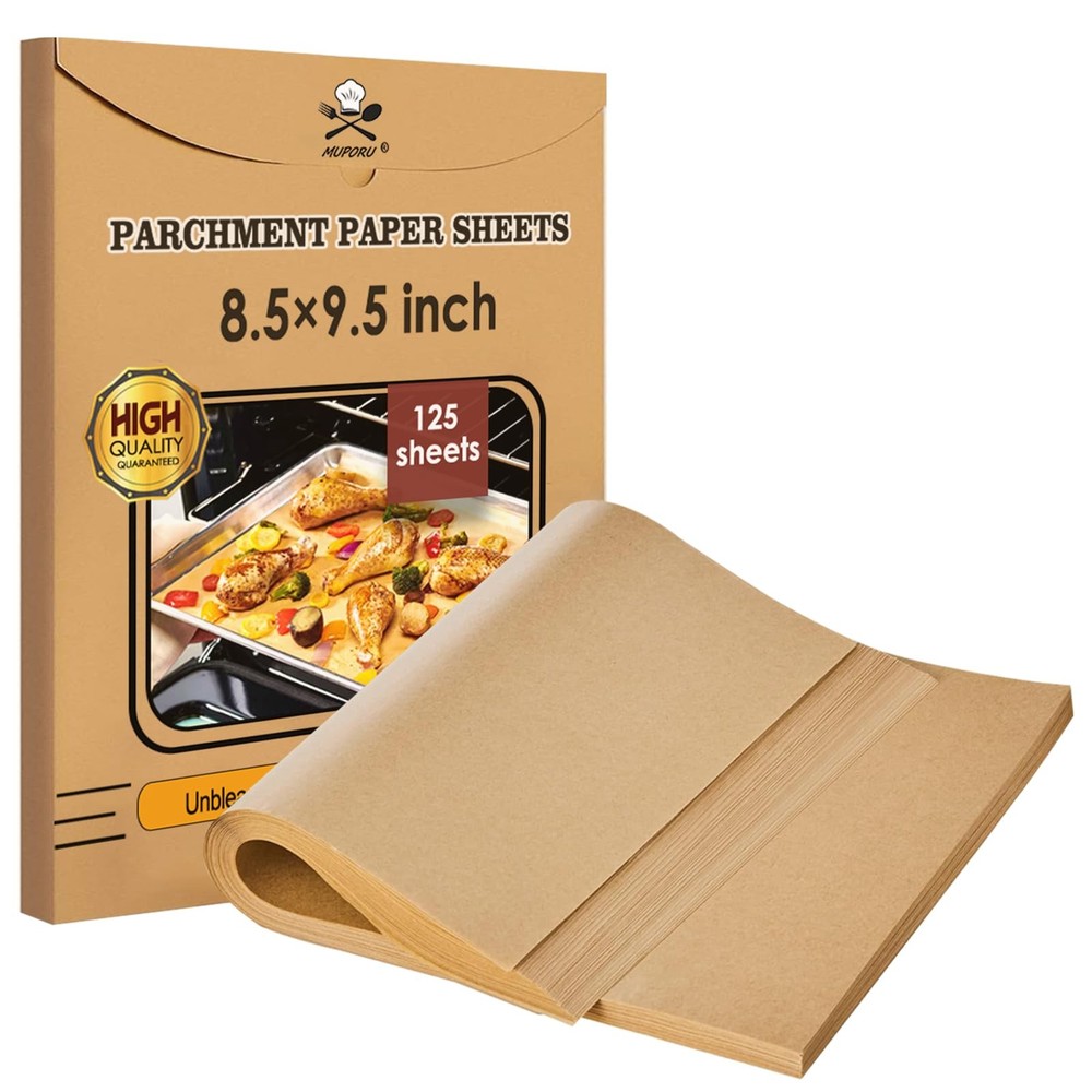 Air Fryer Liners Disposable for CHEFMAN 125pcs 8.5" x 9.5", Natural