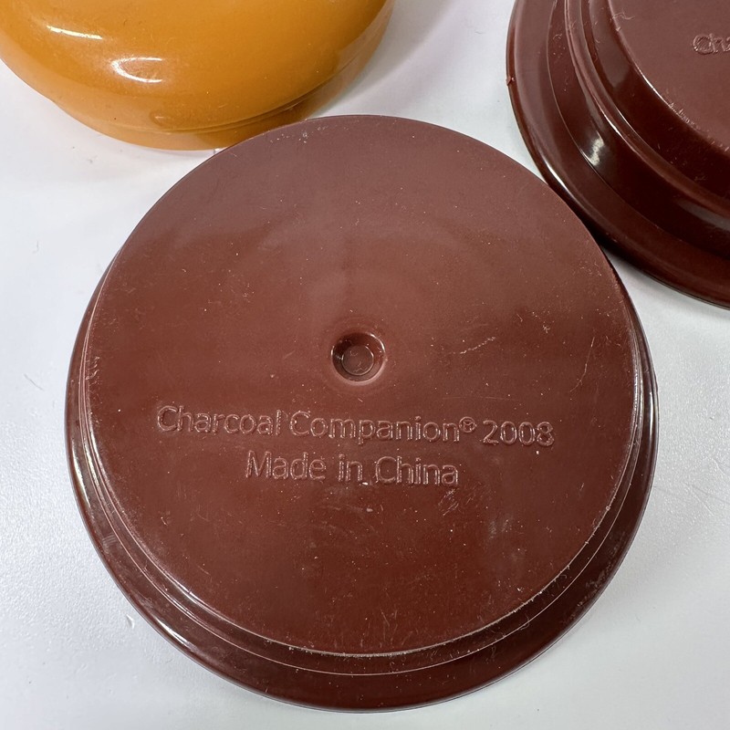 2 Charcoal Companion 2008 Slider Hamburger Press Plastic Bun Shaped 2.5" Inside gallery