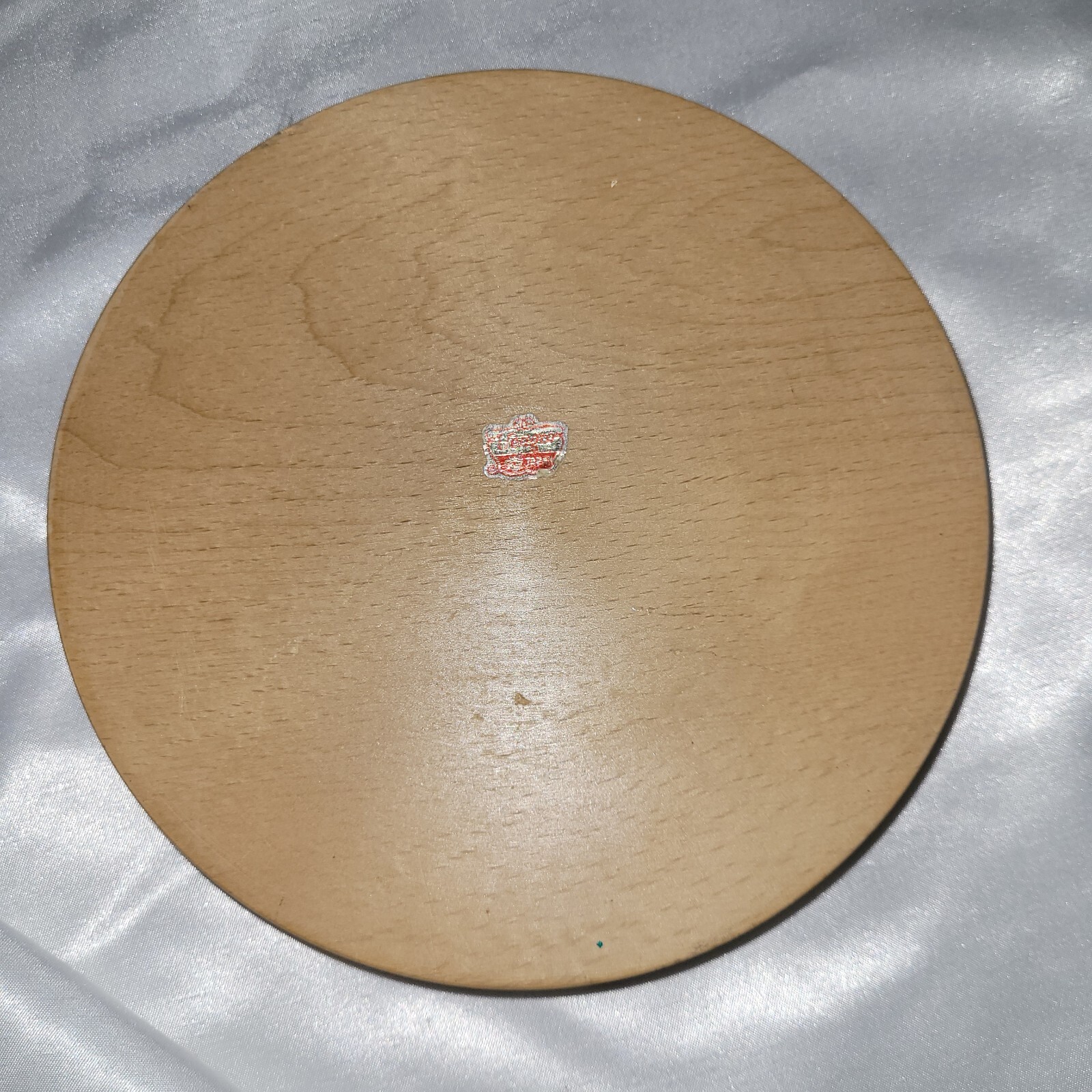 Vintage Round Wooden Hamburger Press, Rooster Hand Painted By VEAGEO JAPAN gallery