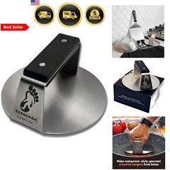 Heavy Duty Burger Press 6 Inch Flat Handle Stainless Steel Commercial Grade K…