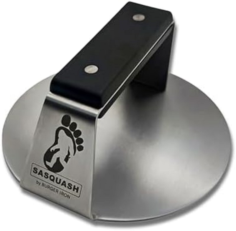The Sasquash - 6" Heavy Duty Extra Wide Flat Handle Smashed Burger Press - Co... gallery